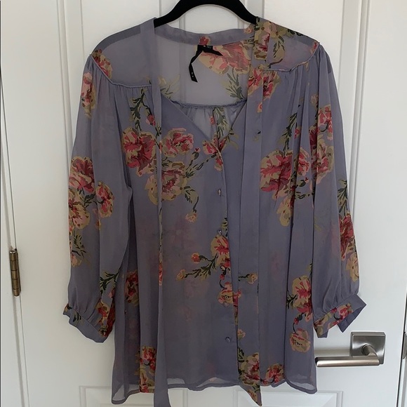 Anthropologie Floral Button Down Blouse - Picture 2 of 5